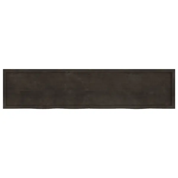 Tumepruun tammepuidust seinariiul naturaalsete servadega, 220 x 50 x 2–4 cm - 2