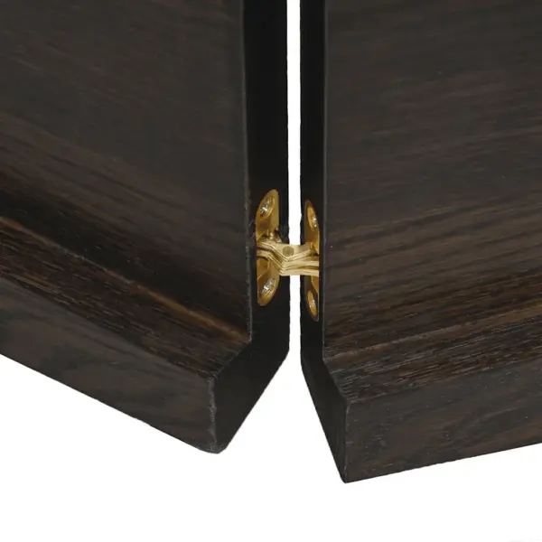 Tumepruun tammepuidust seinariiul naturaalsete servadega, 220 x 50 x 2–4 cm - 4