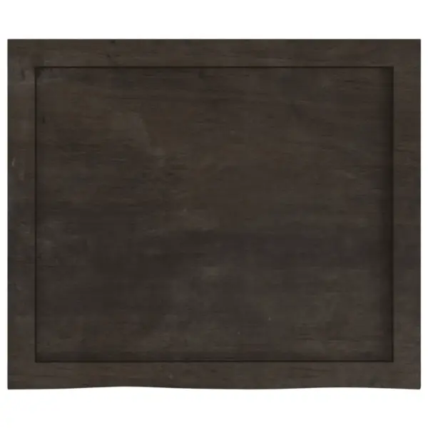 Tumepruun tammepuidust seinariiul naturaalsete servadega, 60 x 50 cm – 5