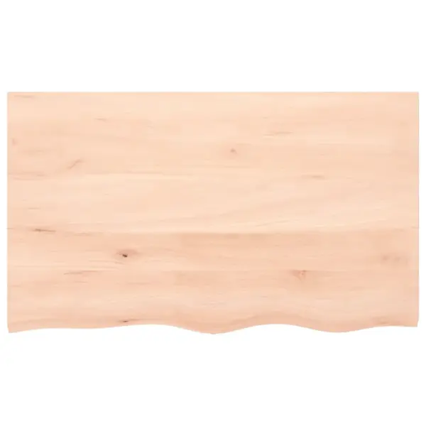 Vannitoa töötasapind tammepuidust, töötlemata, naturaalse servaga, 100 x 60 x 2 cm – 3