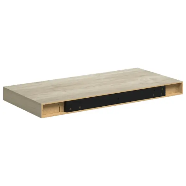 Ujuvad seinariiulid nähtamatu kinnitusega, tammevärvi, 2 tk, 50 x 23 x 3,8 cm MDF – 9