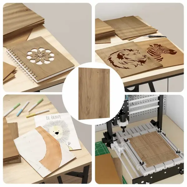 Dekoratiivsed tehispuidust käsitööpaneelid, 50 tk, pruun, 21 x 30 x 0,27 cm – 7