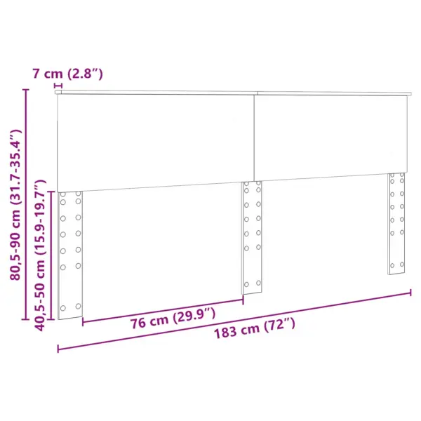 Kaasaegne voodi peats tehispuidust, käsitööpuu toon, 180 cm, 183 x 3 x 90 cm – 10
