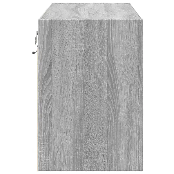 Teleri seinakapp LED-valgustusega, 4 sahtliga, hall Sonoma tamm, 80 x 31 x 45 cm – 7