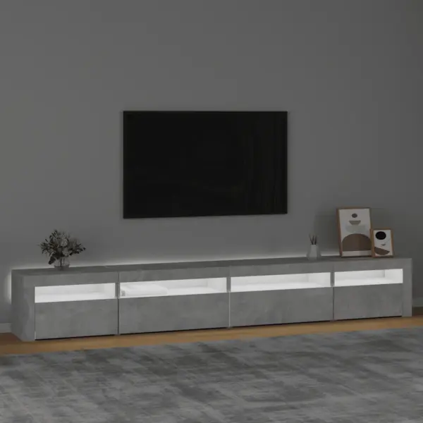 Telerialus LED-tuledega, betoonhall tehispuit, 270 x 35 x 40 cm – 3