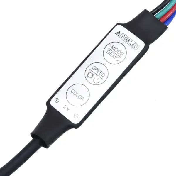 Telerialus RGB LED-valgustusega, suitsutatud tamme toonis tehispuit, 210 x 35 x 40 cm – 10