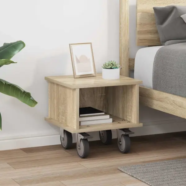 Väike telerialus sonoma tamme toonis, tehispuit, 37 x 35 x 35 cm – 4