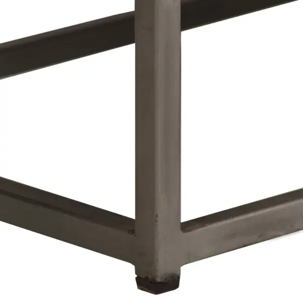 Telerialus taaskasutatud tiigipuust ja terasraamiga, 120 x 30 x 40 cm – 11