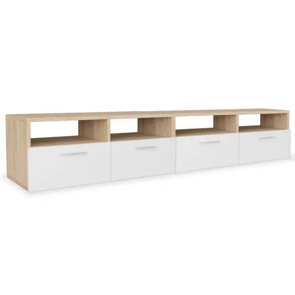 Telerikapid, 2 tk, tehispuit, tamm ja valge, 95 x 35 x 36 cm – 2