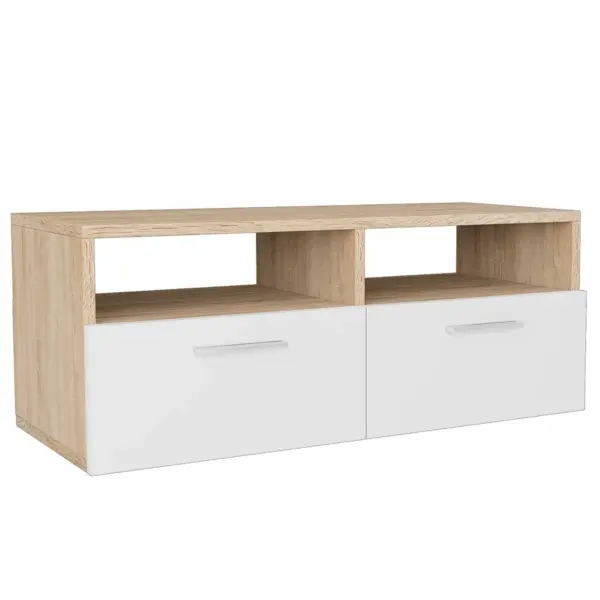 Telerikapid, 2 tk, tehispuit, tamm ja valge, 95 x 35 x 36 cm – 3
