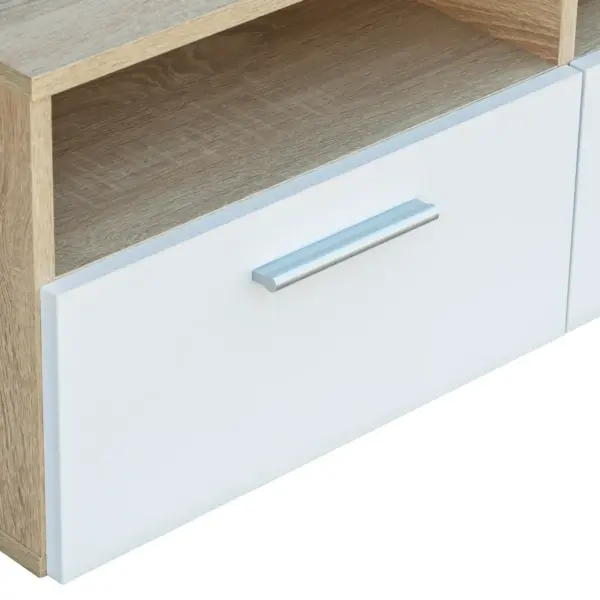 Telerikapid, 2 tk, tehispuit, tamm ja valge, 95 x 35 x 36 cm – 5