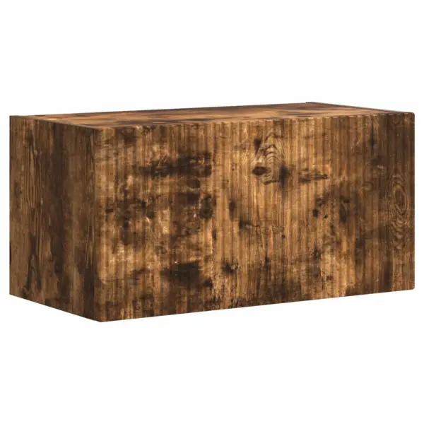 Telerikapikomplekt, 4-osaline, suitsetatud tamm, tehispuit, TV-kapp 60 x 31 x 29,5 cm - 5