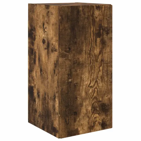 Telerikapikomplekt, 4-osaline, suitsetatud tamm, tehispuit, TV-kapp 60 x 31 x 29,5 cm - 6