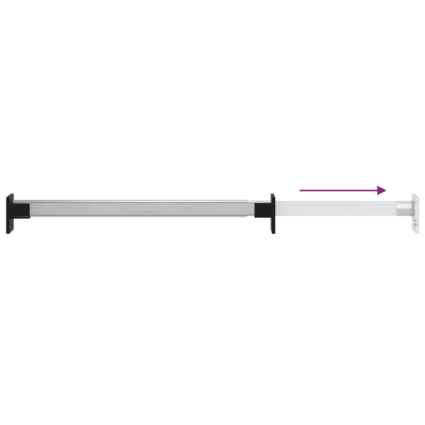 Teleskoopne riidepuutoru riidekappi, 4 tk, alumiinium, hõbedane, 58–100 cm – 6