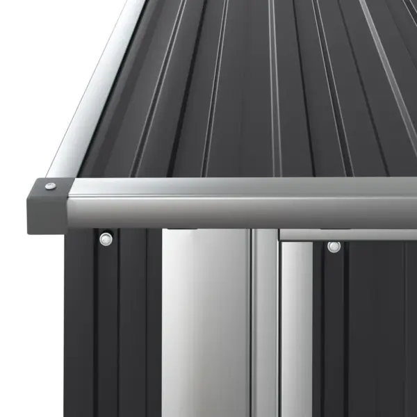 Tsingitud terasest aiakuur lukustatava uksega, antratsiithall, 180,5 x 97 x 209,5 cm – 5