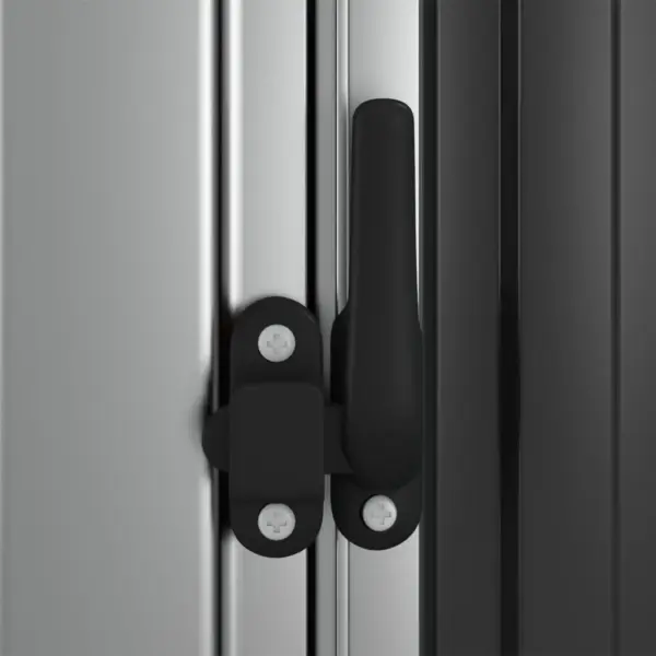 Tsingitud terasest aiakuur lukustatava uksega, antratsiithall, 180,5 x 97 x 209,5 cm – 6