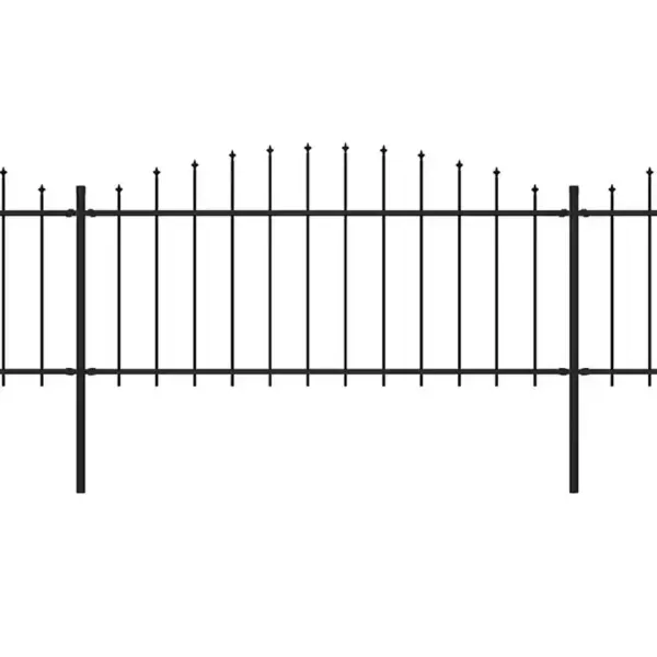 Must terasest aiapiirde komplekt odaotsaga, 10 paneeli ja 11 posti, 17 m, kõrgus 0,5–0,75 m – 2