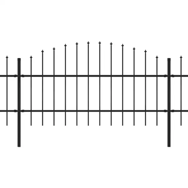 Terasest aiapiirdekomplekt odaotsaga, must, 8 paneeli, 13,6 m – 2