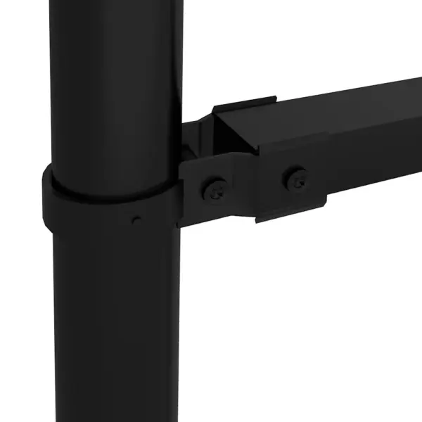 Terasest aiapiirdekomplekt odaotsaga, must, 8 paneeli, 13,6 m – 4