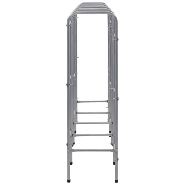 Terasest kastihoidja 12 kastile, hõbedane, 190 x 33 x 116 cm – 4