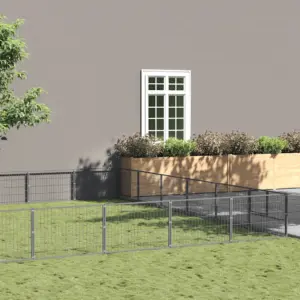 Terasest koeraaedik, hõbedane, 10 x 6 m, 70 cm kõrge