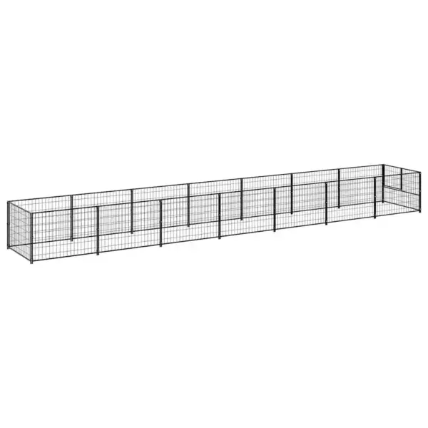 Terasest koeraaedik, must, 7 m², 700 x 100 x 70 cm – 6
