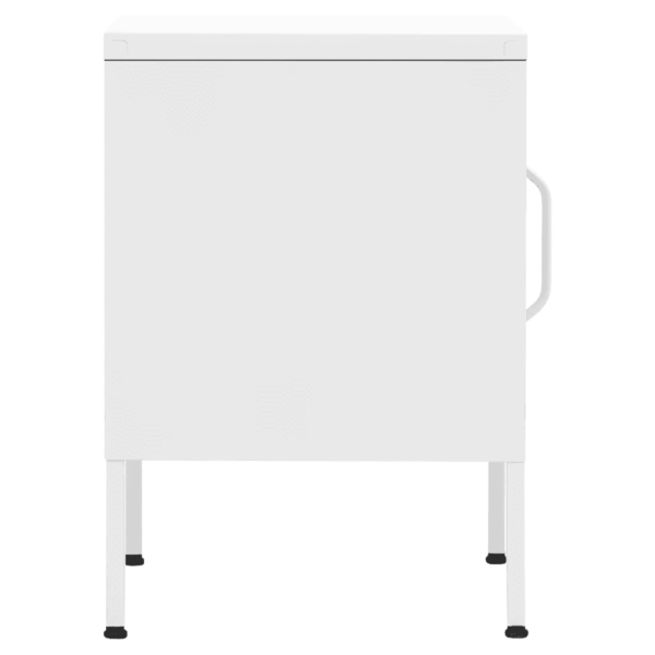 Terasest öökapid 2 tk, valge, reguleeritava riiuliga, lukustatava uksega, 35 x 35 x 51 cm – 4