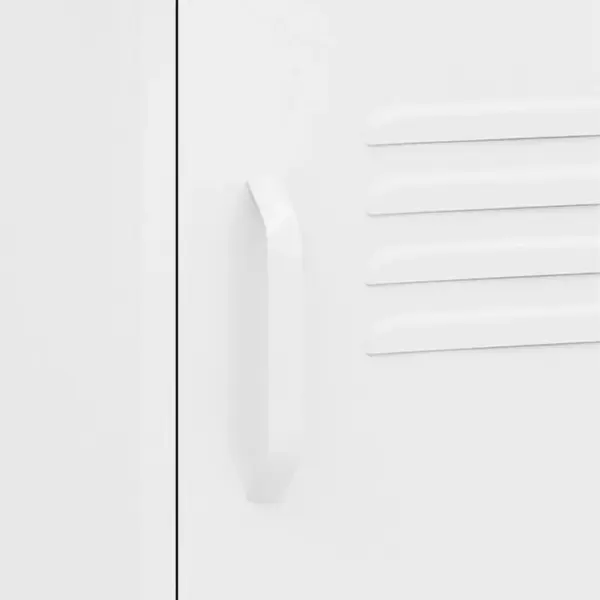 Terasest öökapid 2 tk, valge, reguleeritava riiuliga, lukustatava uksega, 35 x 35 x 51 cm – 8