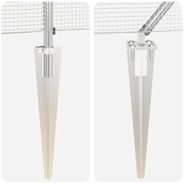 Terasest võrkaia komplekt tugipostidega, hõbedane, 25 x 1,4 m, 12 x 12 mm silmaga – 9