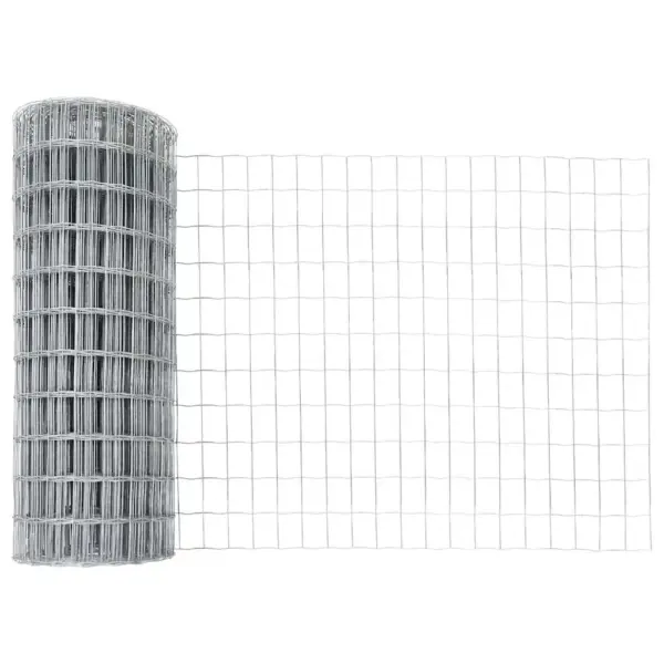 Terasvõrkaiakomplekt postide ja pingutusjuhtmetega, hõbedane, 0,6 x 25 m – 8