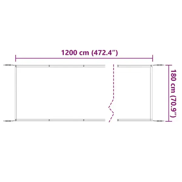 Terrassivarikatus pergolale, valge oxford-kangas, 180 x 1200 cm – 6