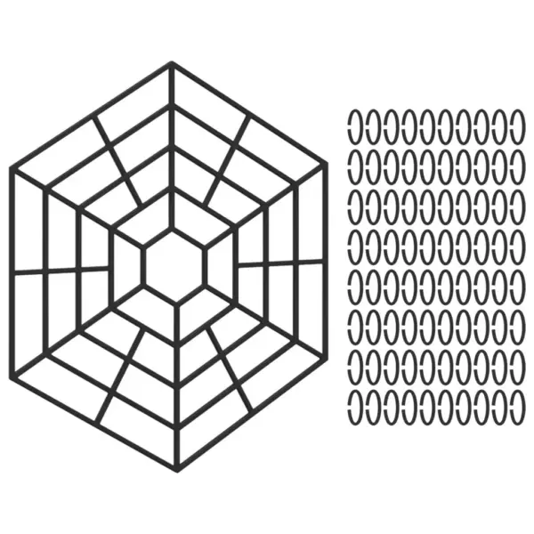 Tiigikaitsevõre komplekt kaladele, 40 tk, must polüpropüleen, 27 x 31 x 27 cm – 3