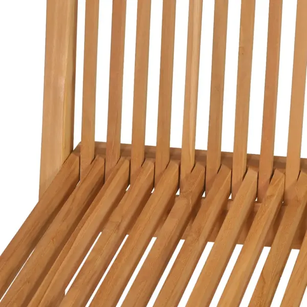 5-osaline tiigipuidust aiamööbli komplekt, pruun, kokkupandav laud 85 x 85 x 76 cm ja 4 tooli – 10