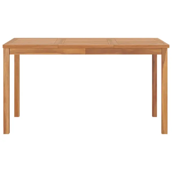 7-osaline tiigipuidust aiamööbli komplekt, pruun, laud 140 x 80 cm ja 6 tooli – 11
