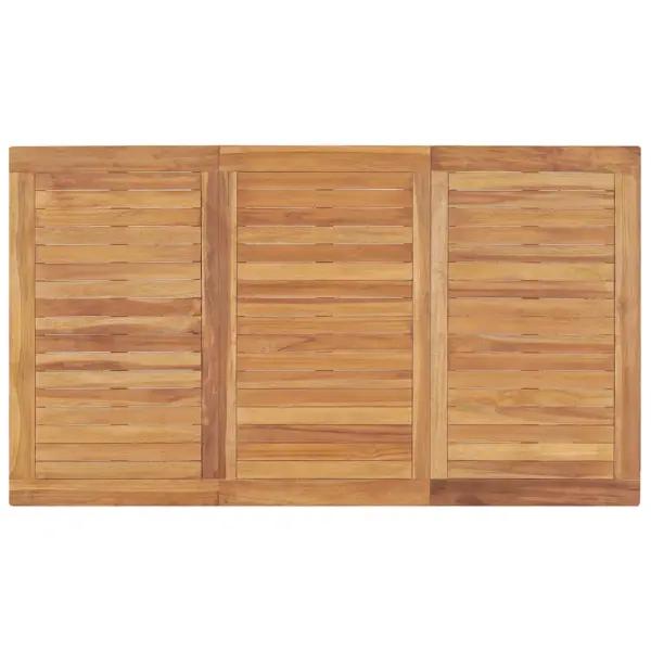 7-osaline tiigipuidust aiamööbli komplekt, pruun, laud 140 x 80 cm ja 6 tooli – 13