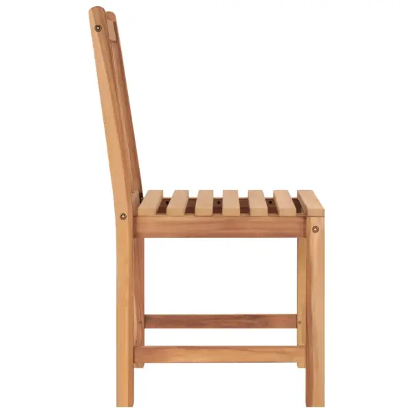 7-osaline tiigipuidust aiamööbli komplekt, pruun, laud 140 x 80 cm ja 6 tooli – 6