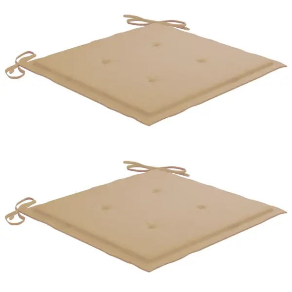 Virnastatavad tiigipuust aiatoolid istmepatjadega, 2 tk, beež, 60 x 57,5 x 90 cm – 8