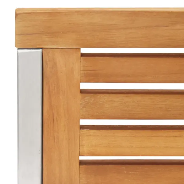 Aiatoolid istmepatjadega, 2 tk, tiigipuust ja roostevabast terasest, erkrohelised padjad, 60 x 56 x 85 cm – 9