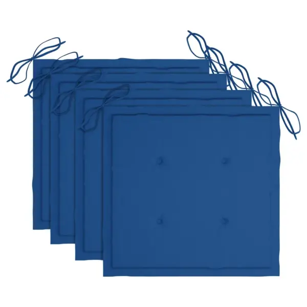 Tiigipuust aiatoolid patjadega, 4 tk, sügavsinine, 50 x 53 x 90 cm – 8