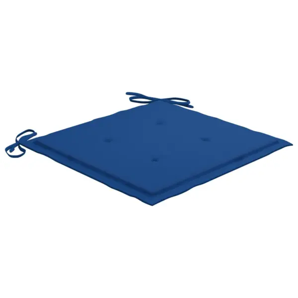 Tiigipuust aiatoolid patjadega, 4 tk, sügavsinine, 50 x 53 x 90 cm – 9