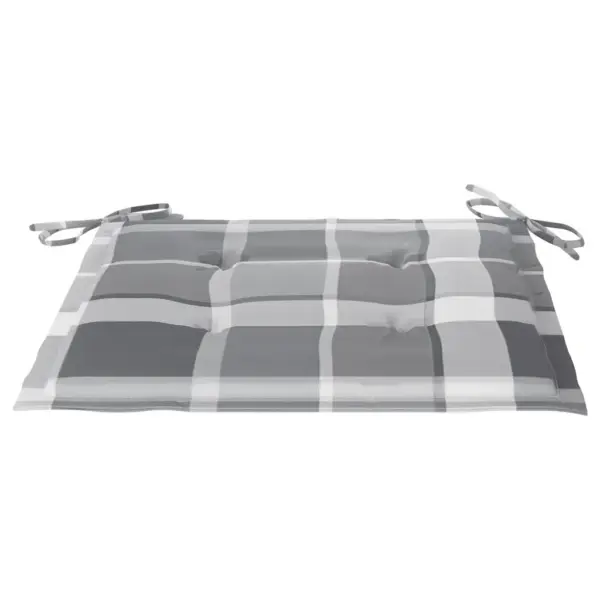 Virnastatavad tiigipuust aiatoolid patjadega, 8 tk, roostevaba terasraam, pruun, 60 x 56 x 85 cm – 8