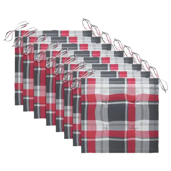 Virnastatavad tiigipuust aiatoolid patjadega, 8 tk, roostevaba terasraam, pruun, 60 x 56 x 85 cm – 7