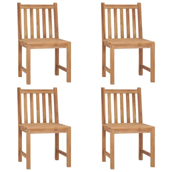 Tiigipuust aiatoolid punaste patjadega, 4 tk, 50 x 53 x 90 cm – 3