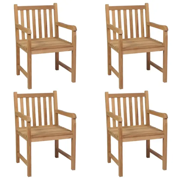 Tiigipuust aiatoolid veinipunaste istmepatjadega, 4 tk, 58 x 60 x 90 cm – 2