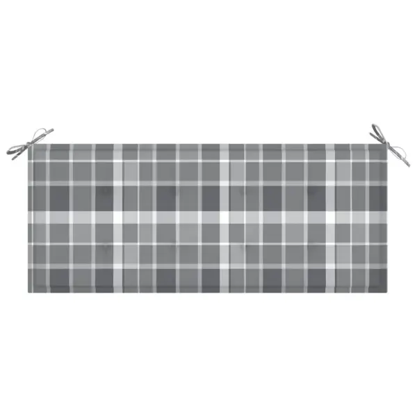 Virnastatav tiigipuust aiapink halli ruudulise padjaga, 128,5 cm – 5