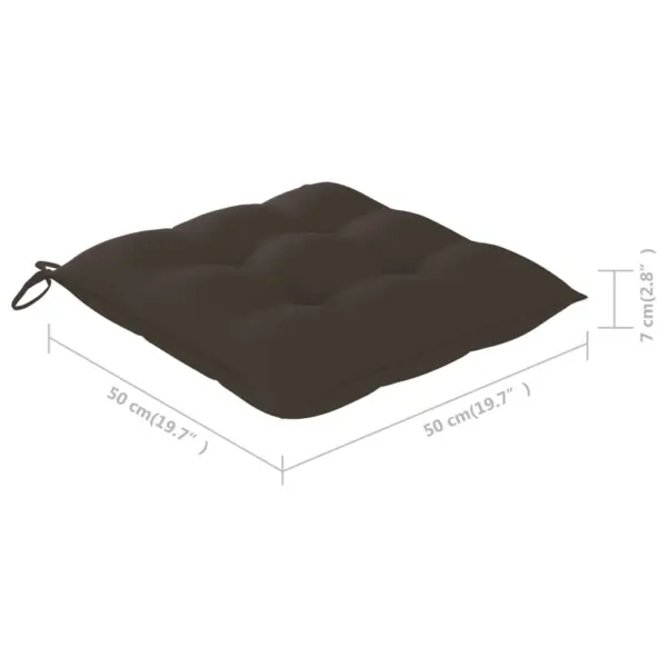 Tiikpuidust aiatoolid pruunikashallide istmepatjadega, 6 tk, 58 x 60 x 90 cm – 13