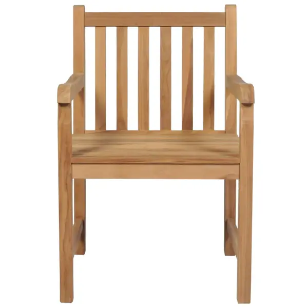 Tiikpuidust aiatoolid pruunikashallide istmepatjadega, 6 tk, 58 x 60 x 90 cm – 5
