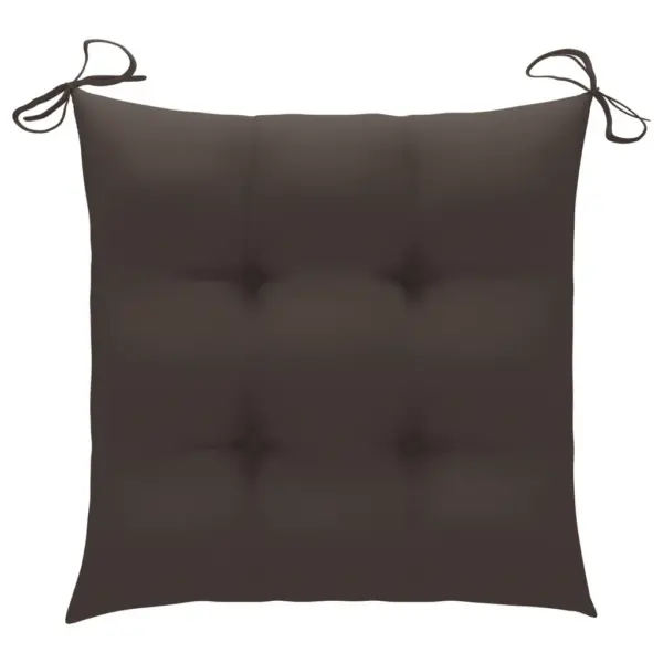 Tiikpuidust aiatoolid pruunikashallide istmepatjadega, 6 tk, 58 x 60 x 90 cm – 9