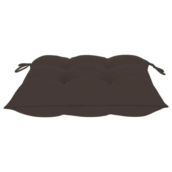 Tiikpuidust aiatoolid pruunikashallide istmepatjadega, 6 tk, 58 x 60 x 90 cm – 10