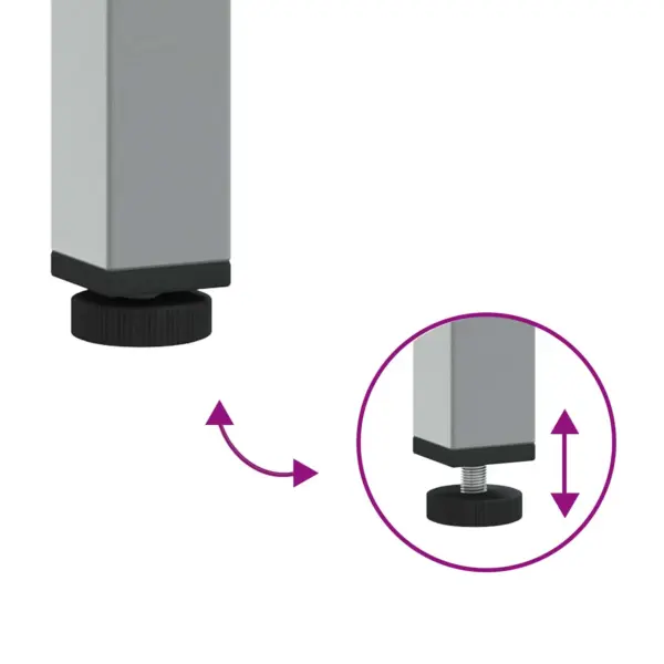 Töölauakomplekt pegboardide ja lukustatavate kappidega, 8 osa, must ja hall pulbervärvitud teras, 200 x 55 x 200 cm – 7